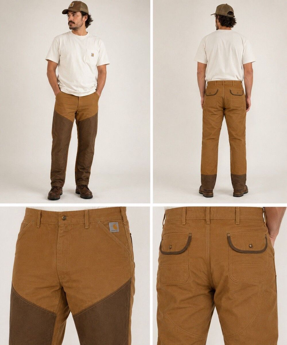 Vintage Carhartt WU256 Brush Briar Hunting Canvas Pants Men's 44X34 USA Made 80s
